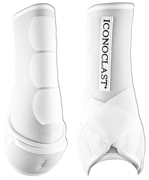 Iconoclast Equine Support Boots Birsppy NIANWUDU Iconoclast Orthopedic Support Boots for Hind Legs Medium White 1 Pair