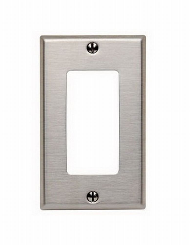 Leviton Leviton 84401-40 1 Gang Decora GFCI Wallplate Stainless Steel 6 Pack for Durable Home Decor
