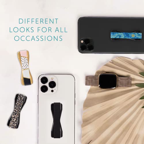 LOVEHANDLE LOVEHANDLE Universal Phone Grip - Pack of 10 Black Elastic Straps for Smartphones & Mini Tablets - View 7 of 9