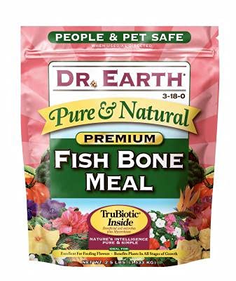 Dr. Earth Dr Earth 722 Fish Bone Meal 3-18-0 - 2.5 Lb Organic Fertilizer for Healthy Plants