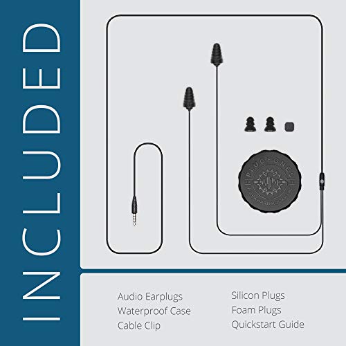 Plugfones Plugfones Guardian: Noise-Reducing In-Ear Earplug Headphones for Ultimate Comfort (Black) - View 4 of 9