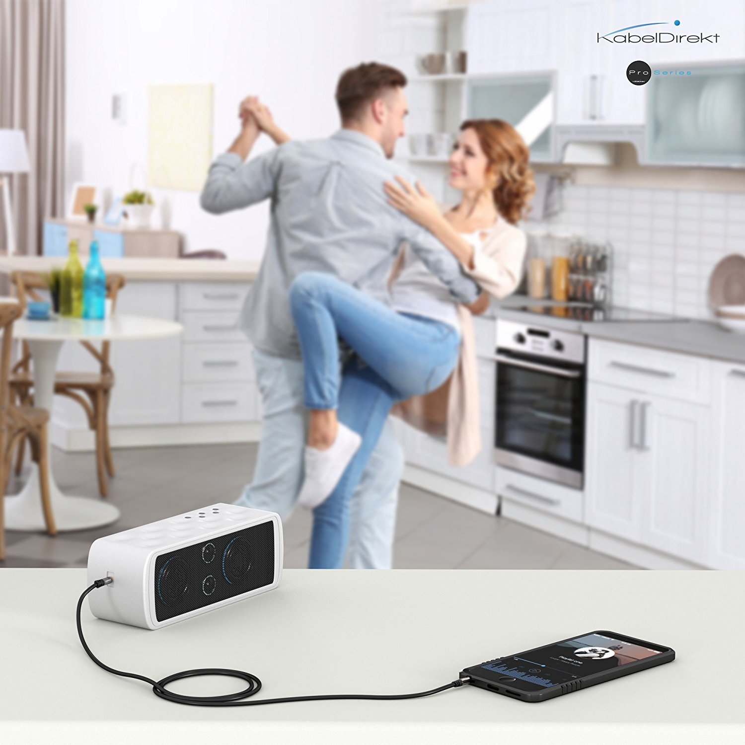 KabelDirekt KabelDirekt 20ft Aux Cable 3.5mm Jack Cord for Headphones Mobile Phone PC Laptop Car HiFi Stereo Black - View 2 of 6