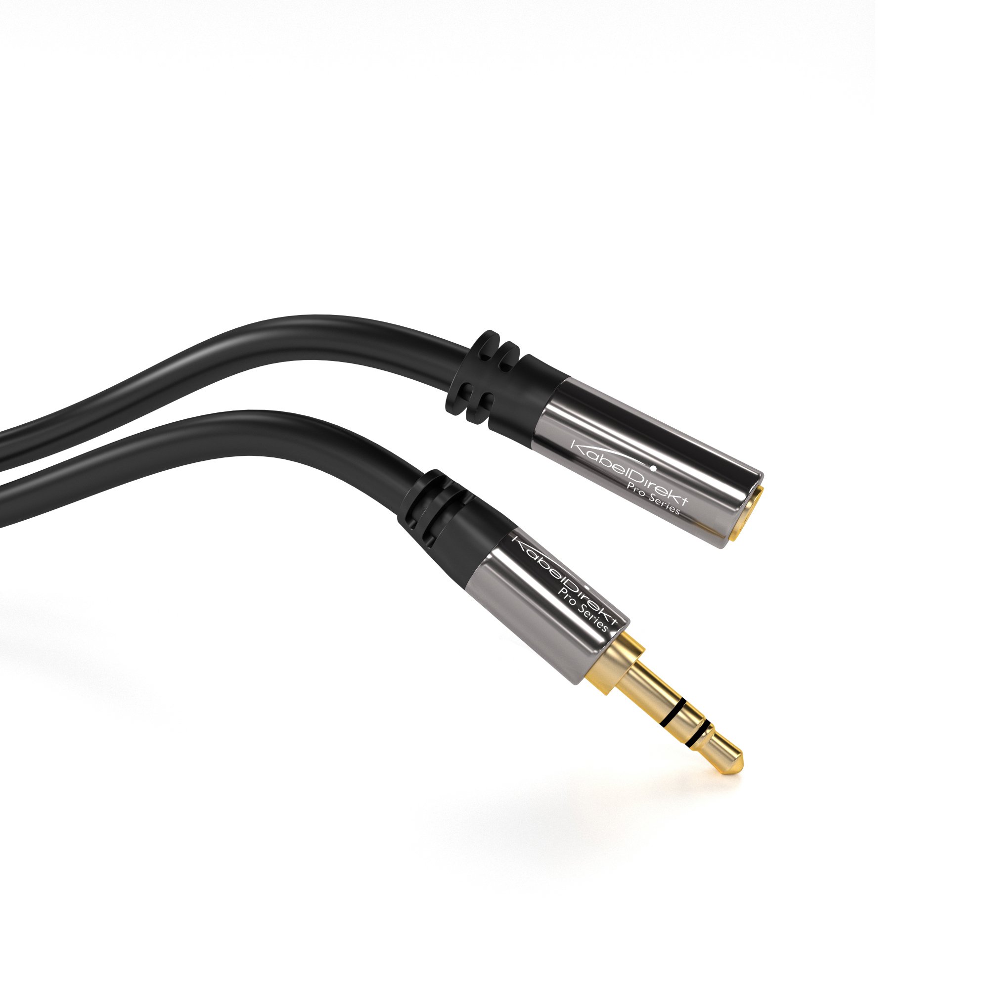 KabelDirekt 25 Feet 3.5mm Male to Female Stereo Audio Extension Cable PRO Series - View 3 of 6