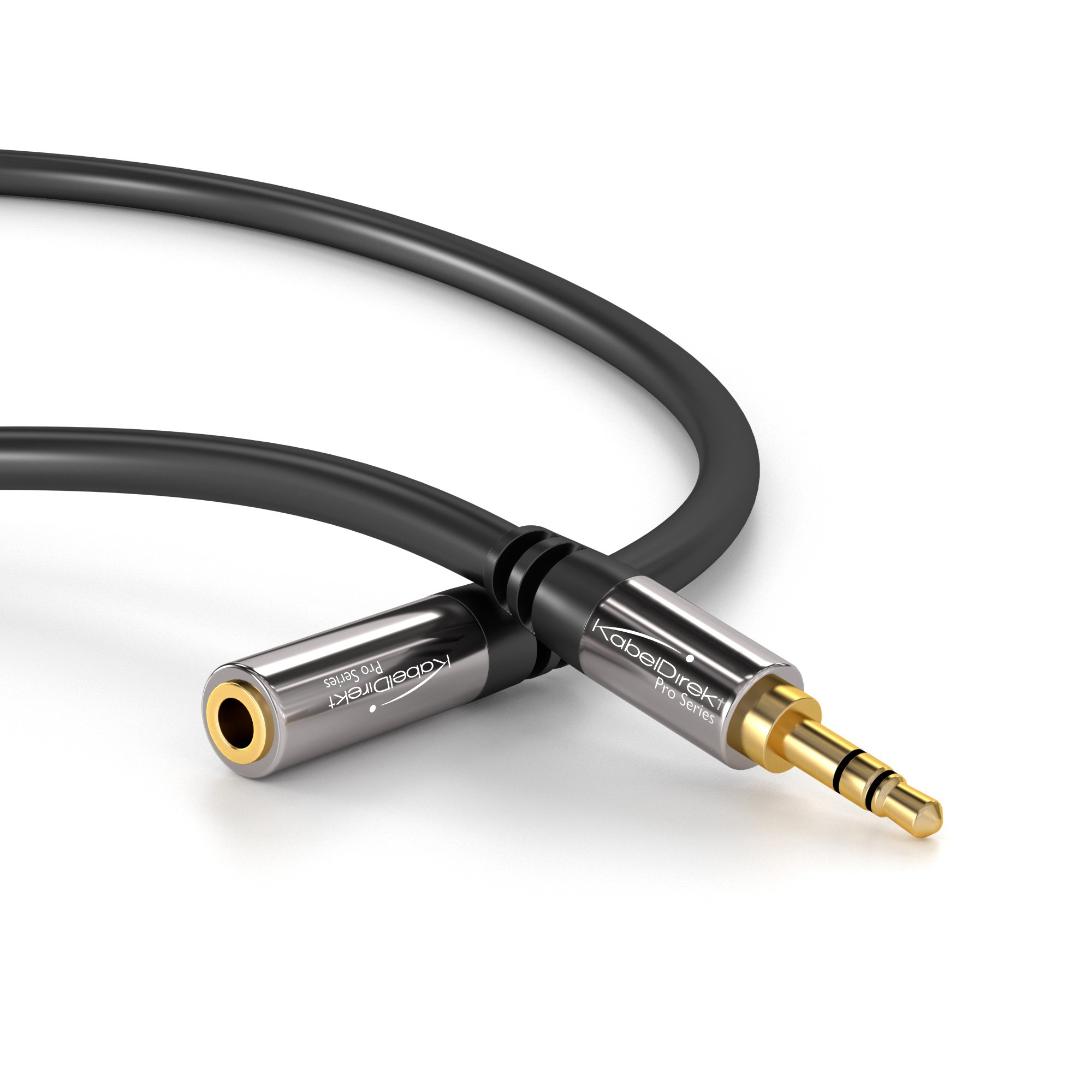 KabelDirekt 25 Feet 3.5mm Male to Female Stereo Audio Extension Cable PRO Series - View 4 of 6