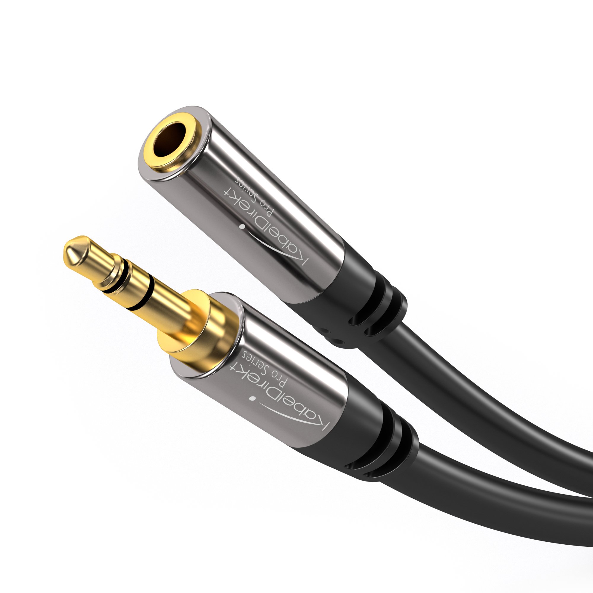 KabelDirekt 25 Feet 3.5mm Male to Female Stereo Audio Extension Cable PRO Series