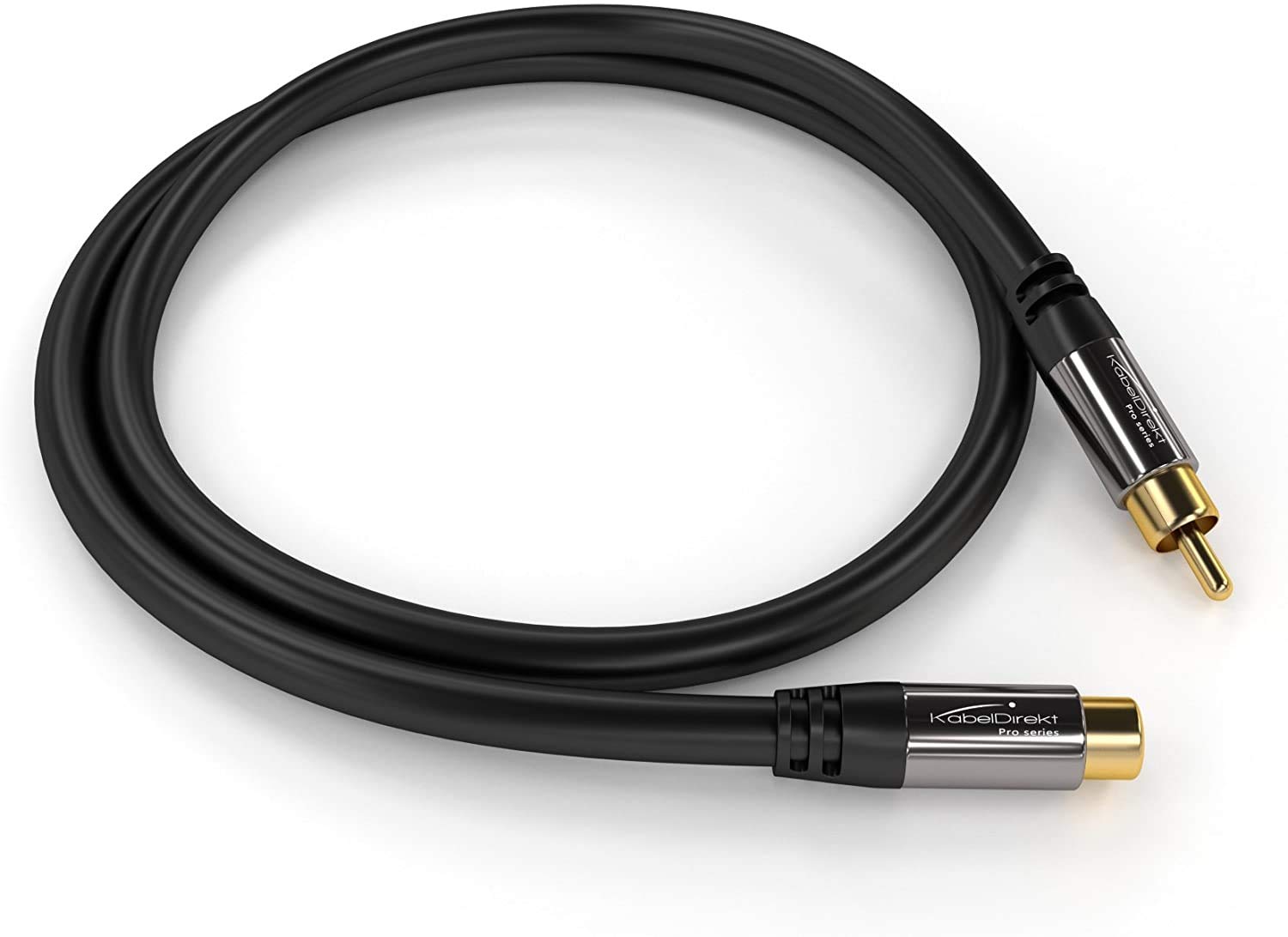 KabelDirekt RCA Extension Cable 20ft Break-Resistant Lead for Superior Sound Quality Ideal for Amplifier HiFi Analog Digital - View 7 of 8