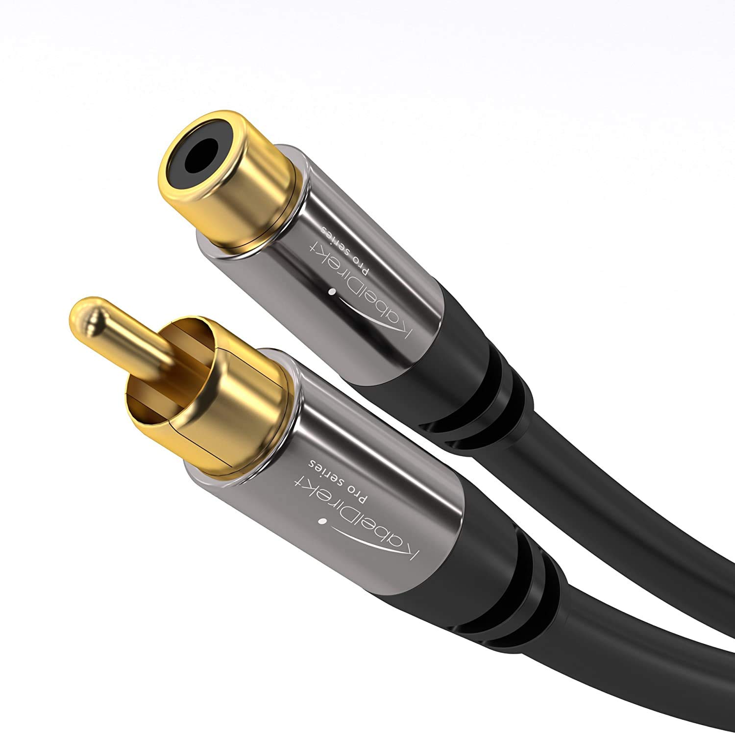 KabelDirekt RCA Extension Cable 20ft Break-Resistant Lead for Superior Sound Quality Ideal for Amplifier HiFi Analog Digital