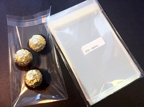 UNIQUEPACKING UNIQUEPACKING 100 Pcs Clear Resealable Cellophane Bags 4 1/4 X 6 1/8 Ideal for 4x6 Items - View 3 of 3