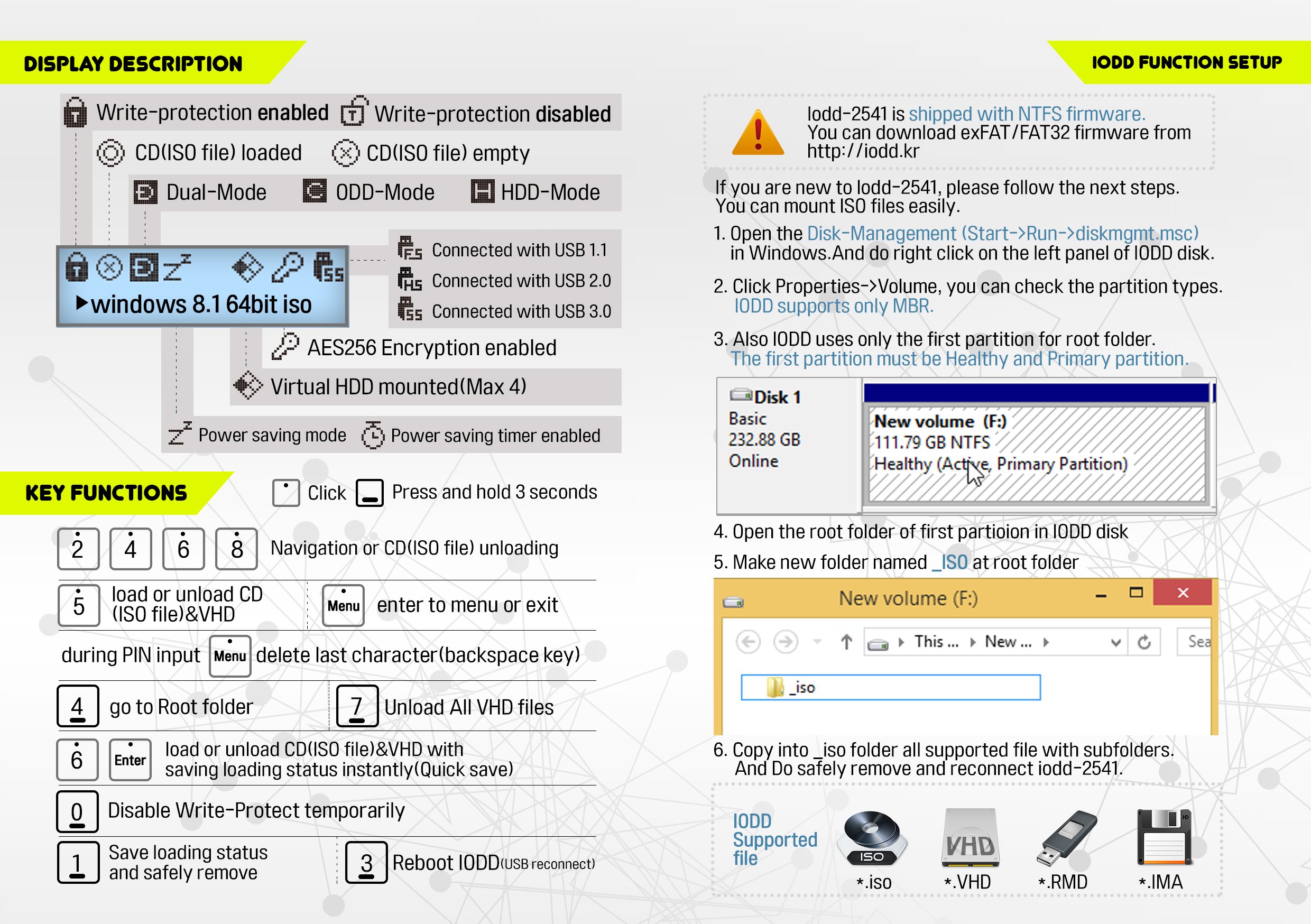 IODD 2541 USB 3.0 External Encrypted Hard Drive Enclosure for Virtual DVD Blu-ray ROM VHD Booting SSD HDD 2.5 Made in Korea - View 8 of 9