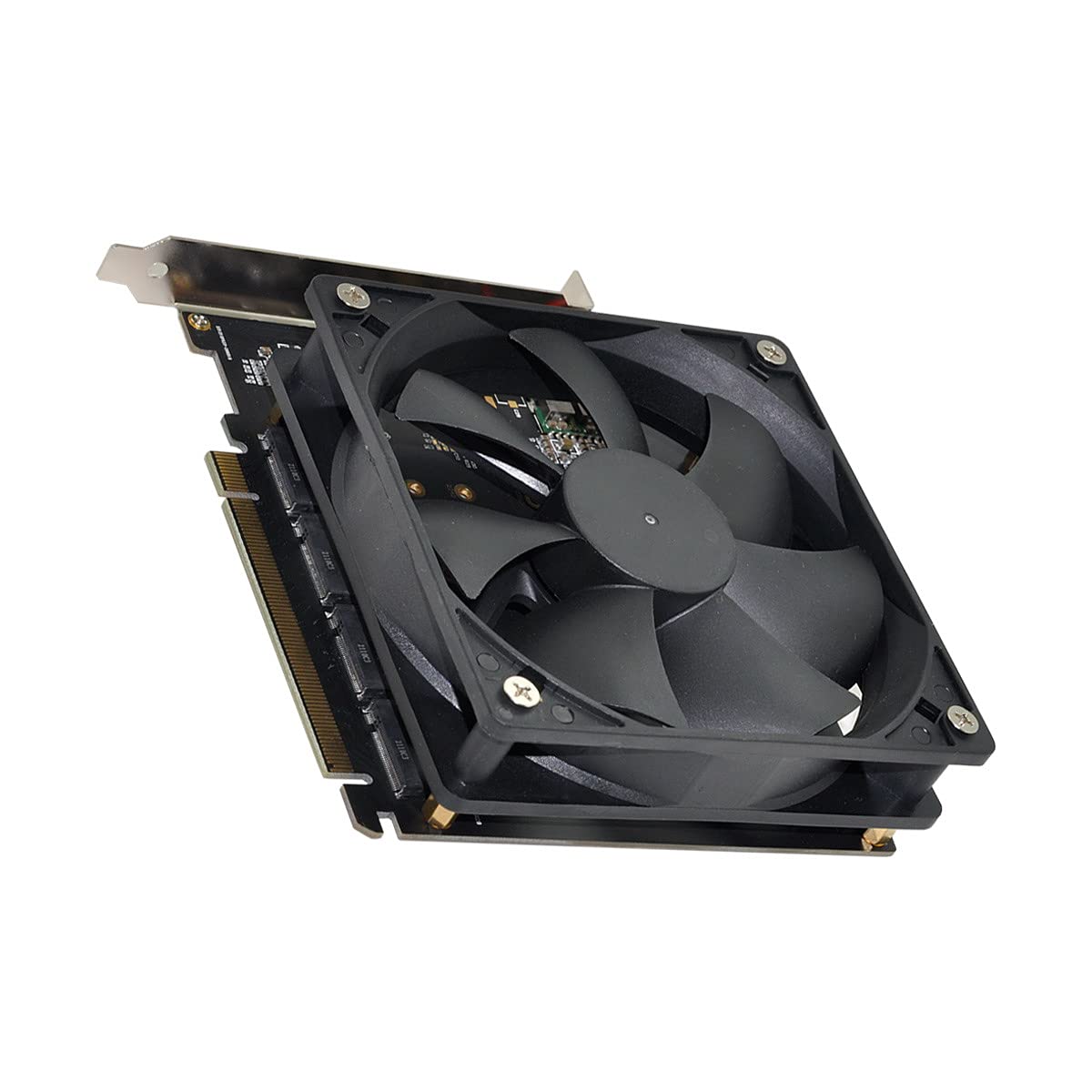 cablecc Cablecc 4X NVME M.2 AHCI to PCI-E Express 3.0 Gen3 X16 Raid Card with Fan for VROC Raid0 Hyper Adapter - View 8 of 8