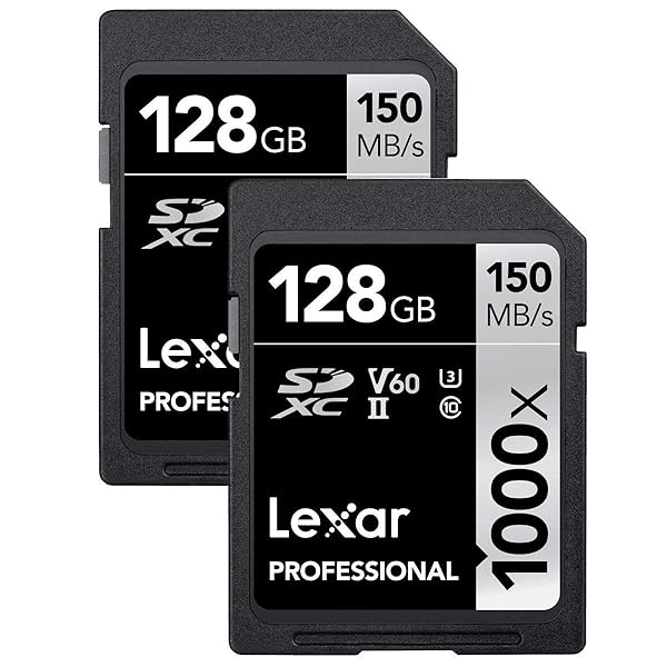 Lexar Lexar Professional 1000X 128GB SDXC UHS-II Cards (2-Pack) - Fast Storage for Photographers - View 2 of 3