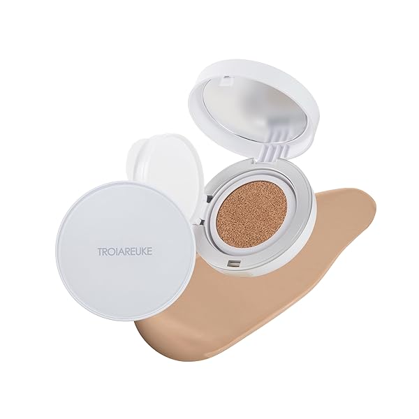 TROIAREUKE TROIAREUKE A+ Cushion Foundation Shade 23 Natural Coverage Moisturizing Finish for Sensitive Oily Combination Skin Korean Makeup