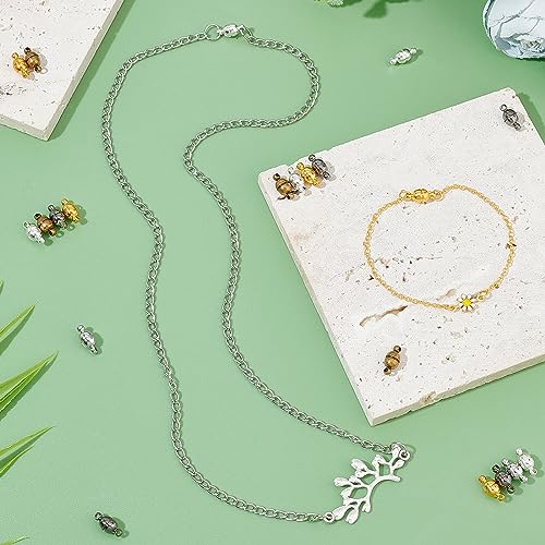 PH PandaHall PH PandaHall 100 Sets Brass Magnetic Clasps Mixed Color Round Magnet Converter for Jewelry DIY Bracelet and Necklace Making - View 7 of 8