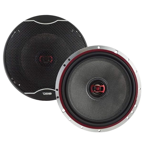 "DS18 EXL-SQ6.5 6.5" Car Speakers - High Sound Quality, 400W Max, Sleek Design, Superior Bass - Set of 2"