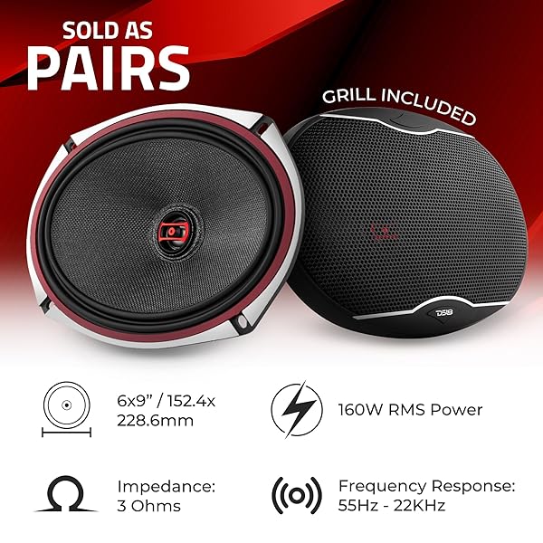 DS18 DS18 EXL-SQ6.9 6x9 Car Speakers - High Sound Quality, Superior Bass, 560 Watts - Set of 2 - View 3 of 10