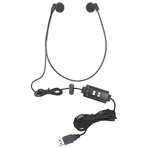 Executive Communication Systems Buy ECS WordHear-O USB Transcription Headset - Comfortable Under-Chin Design for Clear Audio