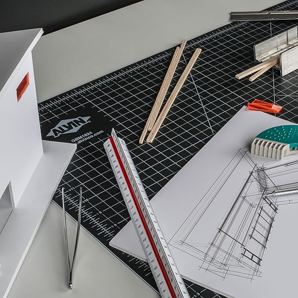 ALVIN "ALVIN GBM Self-Healing Cutting Mat 18x24" - Double-Sided Green/Black for Crafts & Sewing | 5-Layer Gridded Surface" - View 7 of 10