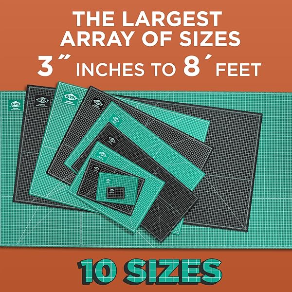 ALVIN "ALVIN GBM Self-Healing Cutting Mat 18x24" - Double-Sided Green/Black for Crafts & Sewing | 5-Layer Gridded Surface" - View 9 of 10