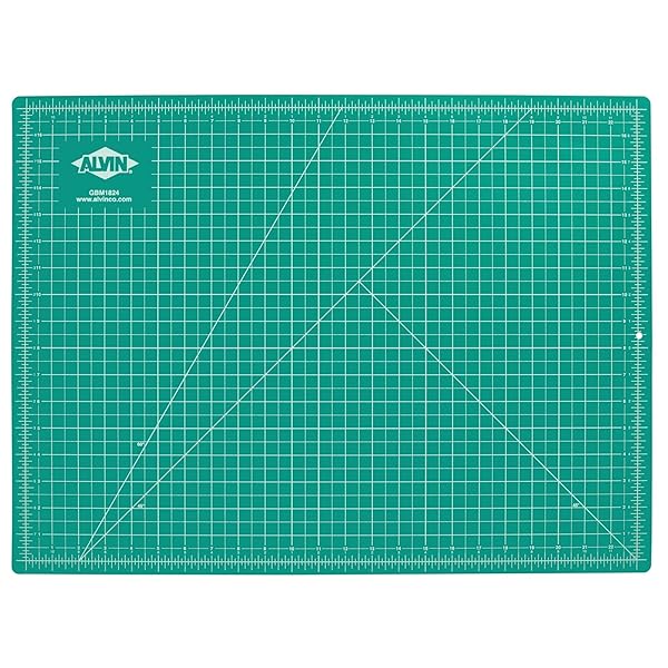 ALVIN "ALVIN GBM Self-Healing Cutting Mat 18x24" - Double-Sided Green/Black for Crafts & Sewing | 5-Layer Gridded Surface" - View 2 of 10