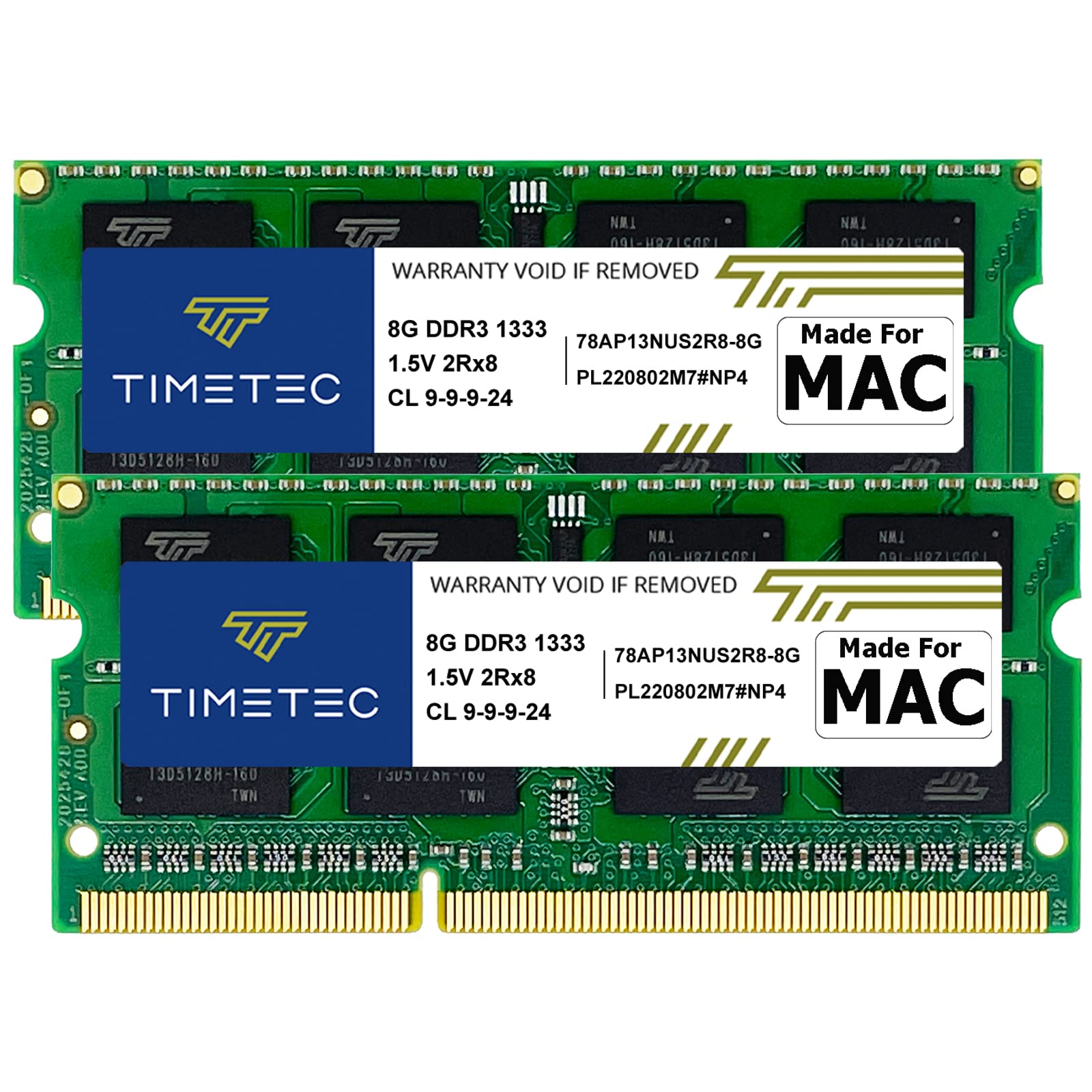 Timetec Team 4GB DDR3 1333MHz Non ECC SODIMM Memory Upgrade for Apple iMac Mac mini MacBook Pro 204-pin Laptop Notebook