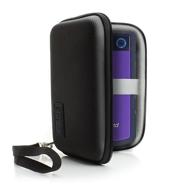 USA GEAR Hard Drive Case - Compatible with WD, Seagate, Toshiba & More - Durable Black Storage Solution