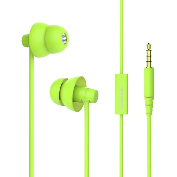 MAXROCK MAXROCK Wired Sleep Earphones: Soft Silicone Sleep Buds with Mic for Phones & Tablets