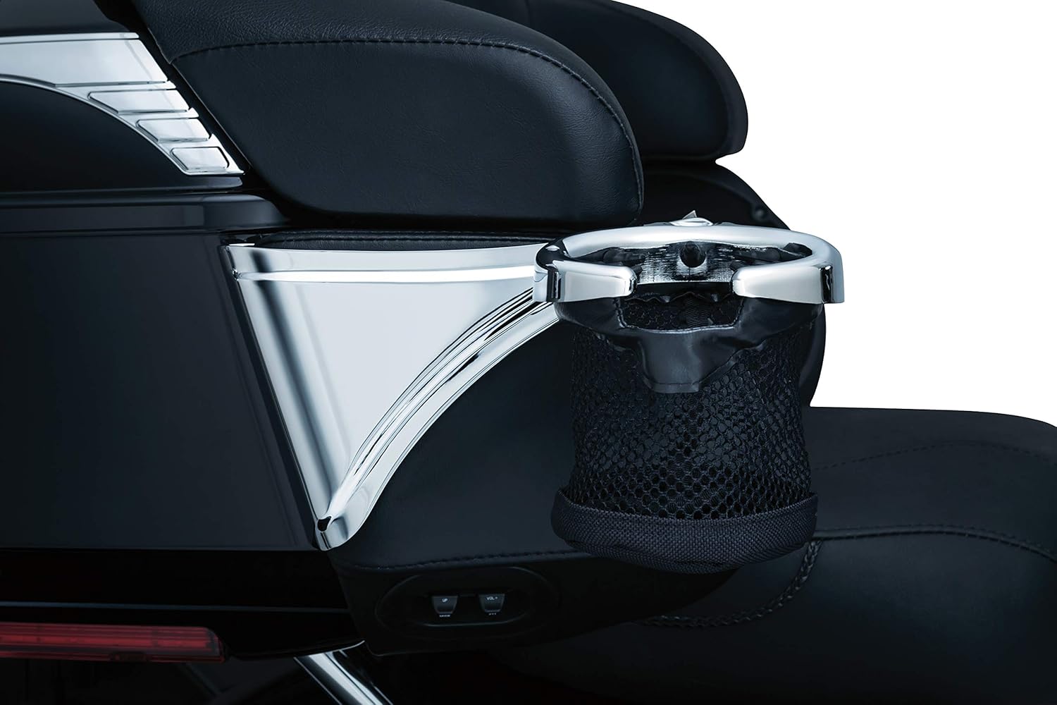 Kuryakyn Kuryakyn 1692 Passenger Drink Cup Holder for 2014-19 Harley Davidson Touring Trike Motorcycles Right Side Chrome - View 6 of 6