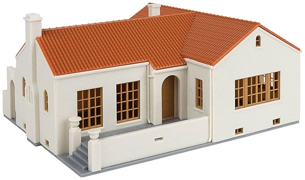 Walthers Cornerstone Cornerstone Mission Style Bungalow House Kit Authentic Architecture for Steam or Diesel Era Layouts 4-15/16 x 5-9/16 x 2-13/16 Inches