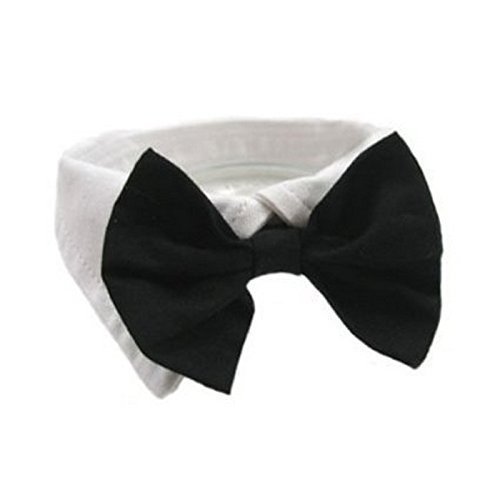 eyesonme Eysonme Adjustable Dog Bow Tie Collar for Pets Perfect for Weddings and Parties Black Stripe Design