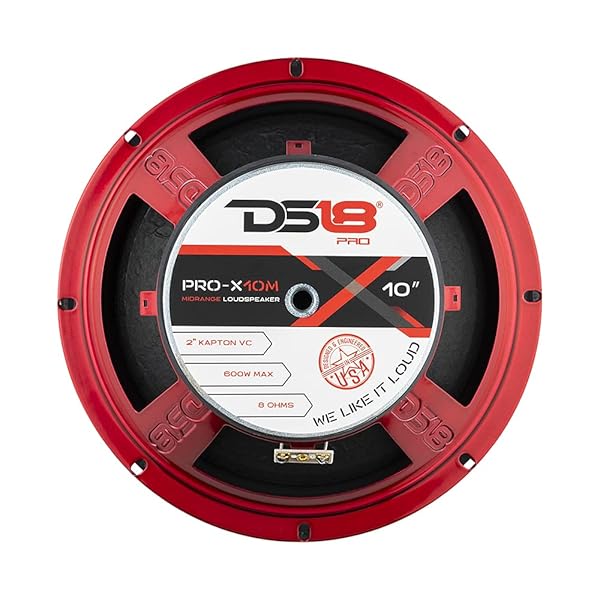 DS18 "DS18 PRO-X10M 10" Loudspeaker - 600W Max Midrange Car Audio Speaker for Superior Stereo Sound" - View 8 of 8
