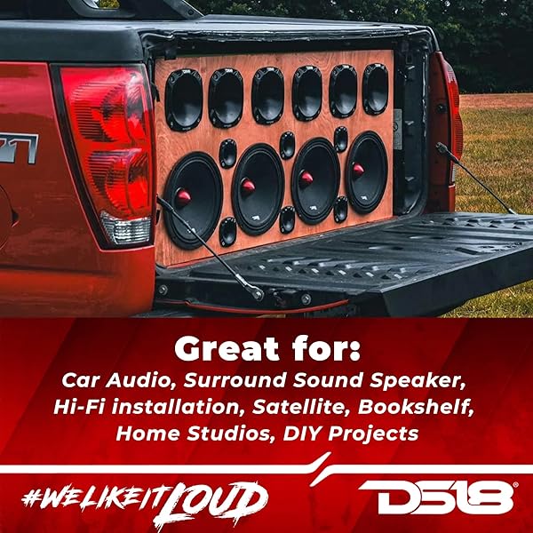 DS18 "DS18 PRO-X8BM 8" Loudspeaker - 550W Max Midrange Car Audio Speaker for Superior Stereo Sound" - View 6 of 11