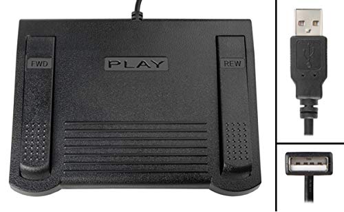 ECS ECS USB Foot Switch for Windows Media Player Computer Foot Control Pedals for PC Play Fast Forward and Rewind - View 2 of 7