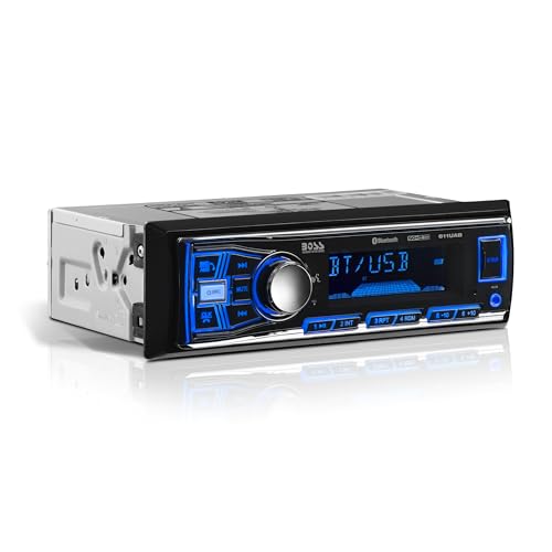 BOSS Audio 611UAB Car Stereo: Bluetooth, USB, Aux, Mechless, AM/FM - Ultimate Single Din Head Unit