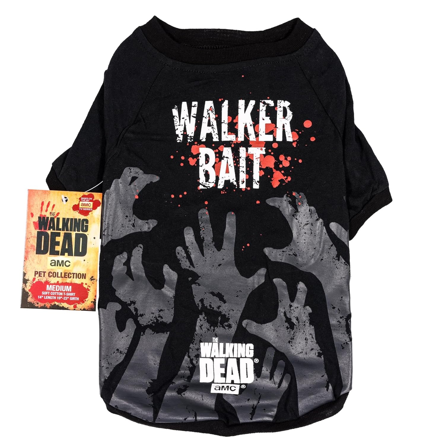The Coop The Walking Dead Walker Bait Dog T-shirt Medium by The Coop for Fans and Pet Lovers - View 2 of 6