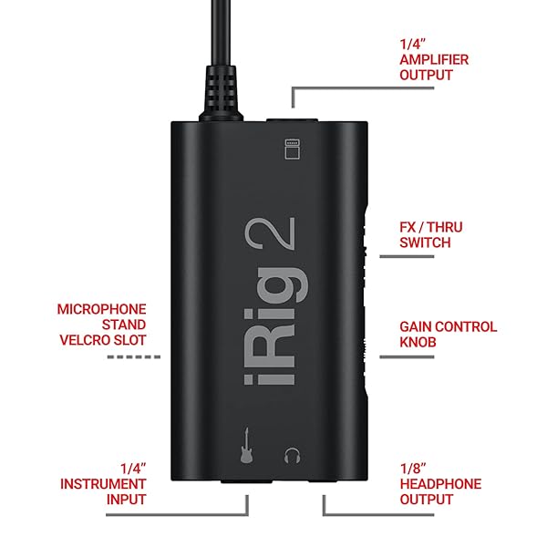 IK Multimedia IK Multimedia iRig 2: Lightweight Portable Guitar Audio Interface for iPhone & iPad - View 3 of 9