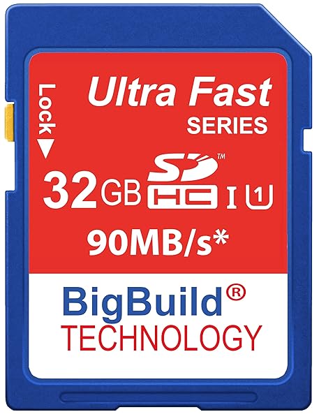 BigBuild Technology BigBuild 32GB Ultra Fast SD Card 90MB/s for Canon EOS 1200D - High-Speed Memory Solution - View 2 of 9