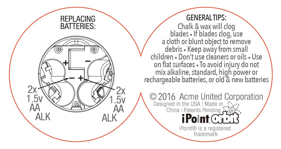 Westcott iPoint Orbit Battery Pencil Sharpener Black Efficient and Portable Design for Quick Sharpening - View 7 of 7