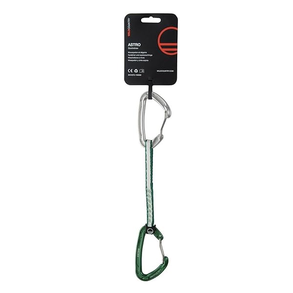Wild Country Wild Country Astro Rock Climbing Quickdraw - Lightweight 15cm Green Wiregate Carabiners for Optimal Performance