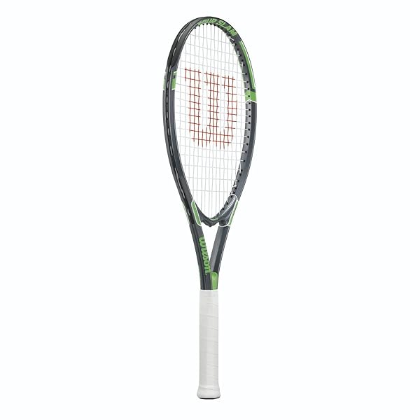 WILSON "Wilson Tour Slam Adult Tennis Racket - Grip Size 4 1/2", Grey/Green - Perfect for Recreational Players" - View 3 of 7