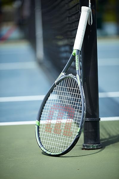 WILSON "Wilson Tour Slam Adult Tennis Racket - Grip Size 4 1/2", Grey/Green - Perfect for Recreational Players" - View 4 of 7