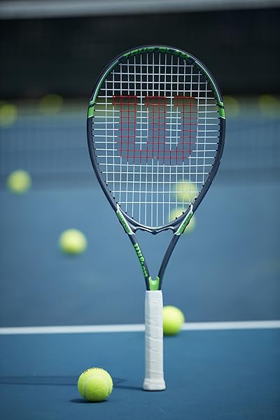 WILSON "Wilson Tour Slam Adult Tennis Racket - Grip Size 4 1/2", Grey/Green - Perfect for Recreational Players" - View 6 of 7