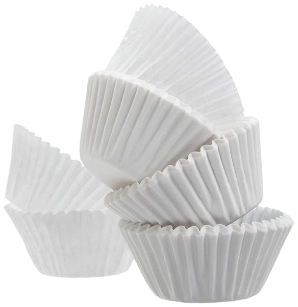 Decony White Standard Size Cupcake Baking Cup Liners 2 Inch x 1.25 Inch 1000 Pack for Easy Baking and Serving