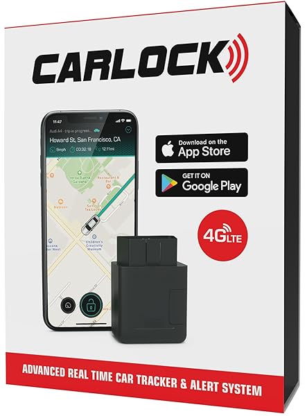 CARLOCK CARLOCK Anti Theft Car Device Real Time 4G Tracker and Alarm System with Device and App for Immediate Suspicious Behavior Alerts