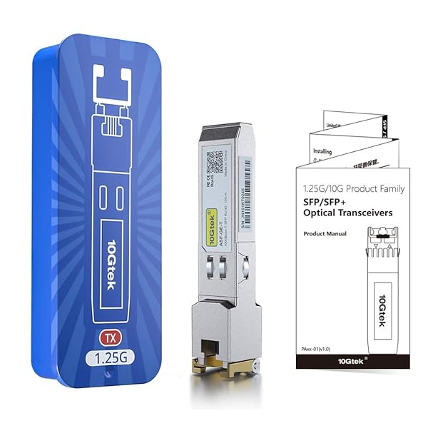 10Gtek 10Gtek 1.25G SFP-T Copper SFP Module for Cisco, Meraki, Fortinet & More - High-Speed RJ45 Transceiver - View 6 of 7