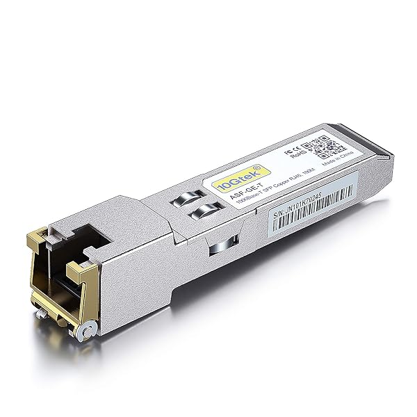 10Gtek 10Gtek 1.25G SFP-T Copper SFP Module for Cisco, Meraki, Fortinet & More - High-Speed RJ45 Transceiver - View 2 of 7