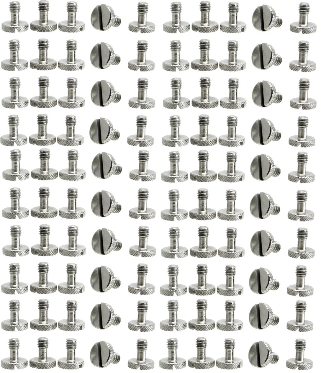 Steel Screws 1/4 Inch Tripod Quick Release QR Plate Flathead Slot Stainless Steel for Manfrotto Sachtler 100