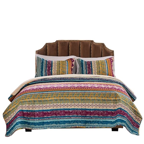 Greenland Home Fashions Greenland Home Southwest Quilt Set Full Queen 3 Piece Siesta for Cozy Bedroom Decor - View 6 of 6