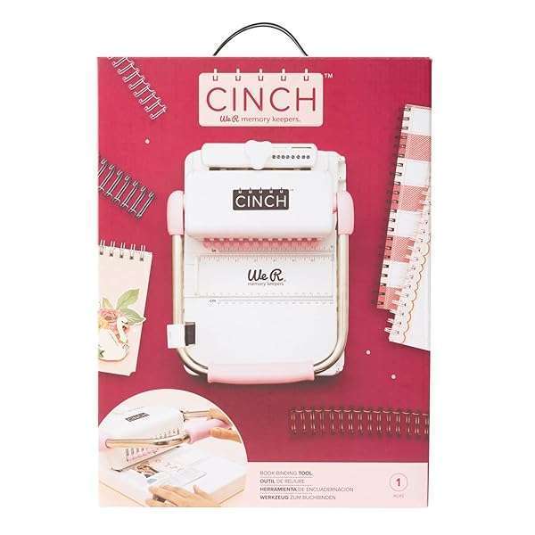 We R Memory Keepers Create Professional Books with We R Memory Keepers Cinch Binding Machine 2 - Easy Use, Pink/White, Compatible with Wire & Spiral Coils - View 4 of 11