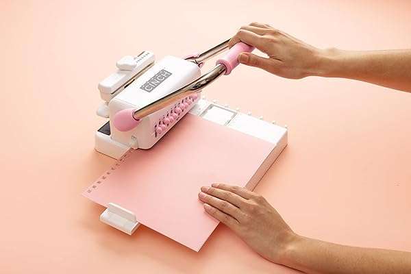 We R Memory Keepers Create Professional Books with We R Memory Keepers Cinch Binding Machine 2 - Easy Use, Pink/White, Compatible with Wire & Spiral Coils - View 7 of 11