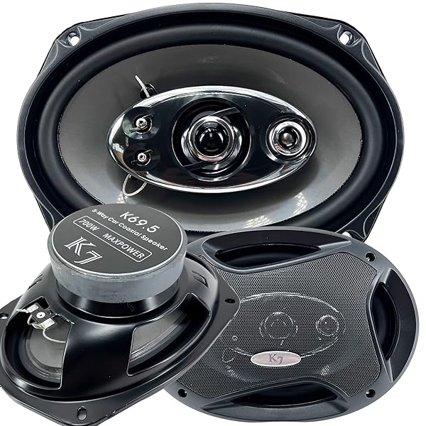 AUDIOTEK K7 Pair of K69.5 6x9 Inch 700W 5-Way Car Coaxial High Performance Speaker System